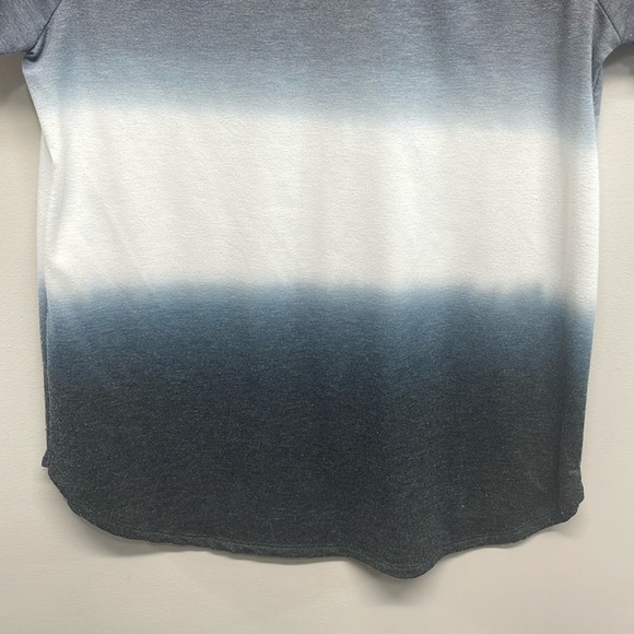 Sonoma The Supersoft Top Short Cuffed Sleeve Gray Ombre M - Picture 6 of 15